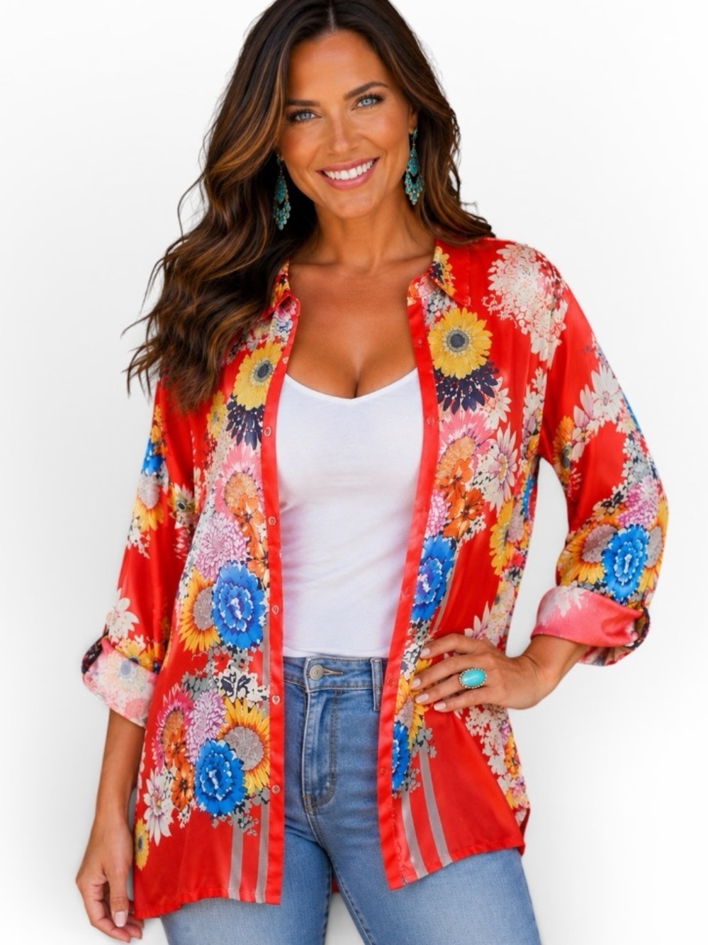 Johnny Was Mischka Rose tunic NWT